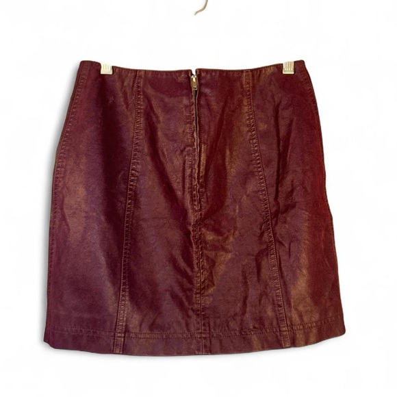 NWT Free People Femme Vegan Leather Skirt Size 6 - Picture 3 of 8